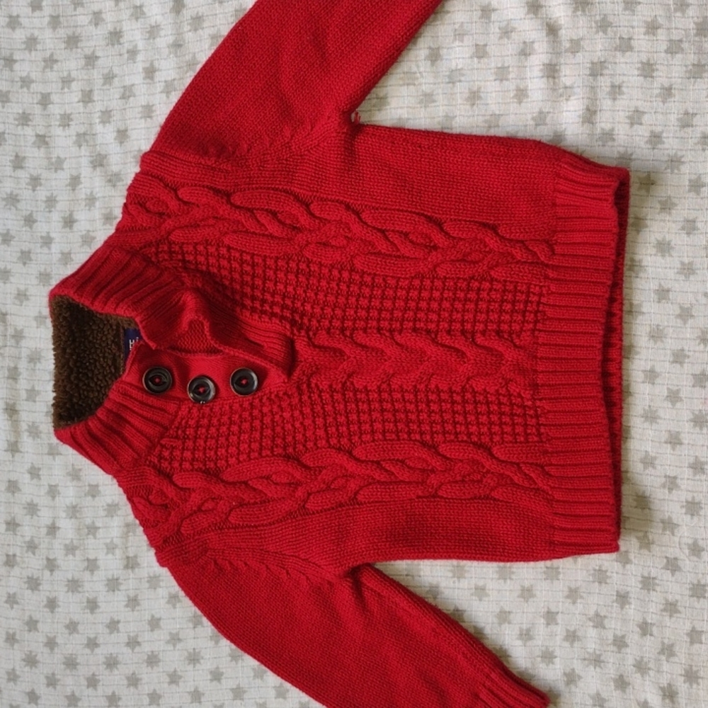 Lovely Bright Red Knit Sweater